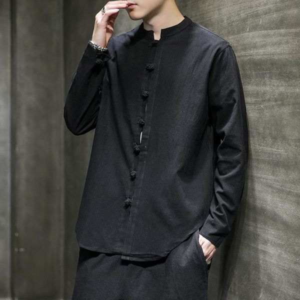 ethnic clothing retro buttoned shirt solid color 2021 linen shirts men chinese style long sleeve stand-up collar loose plus size, Red
ethnic clothing retro buttoned shirt solid color 2021 linen shirts men chinese style long sleeve stand-up collar loose plus size, Red