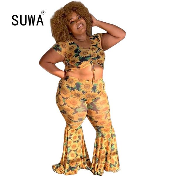plus size printing women 2 pieces matching set short sleeve crop bm chic tunic + high waisted long pants suit two piece dress, White
plus size printing women 2 pieces matching set short sleeve crop bm chic tunic + high waisted long pants suit two piece dress, White