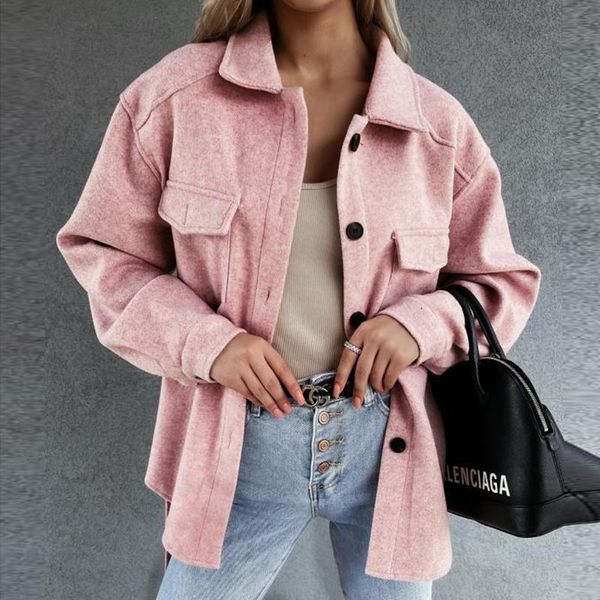 women's jackets women vintage oversize solid jacket coats 2021 autumn winter with belt button turn-down collar shirt outwear overcoat, Black;brown
women's jackets women vintage oversize solid jacket coats 2021 autumn winter with belt button turn-down collar shirt outwear overcoat, Black;brown