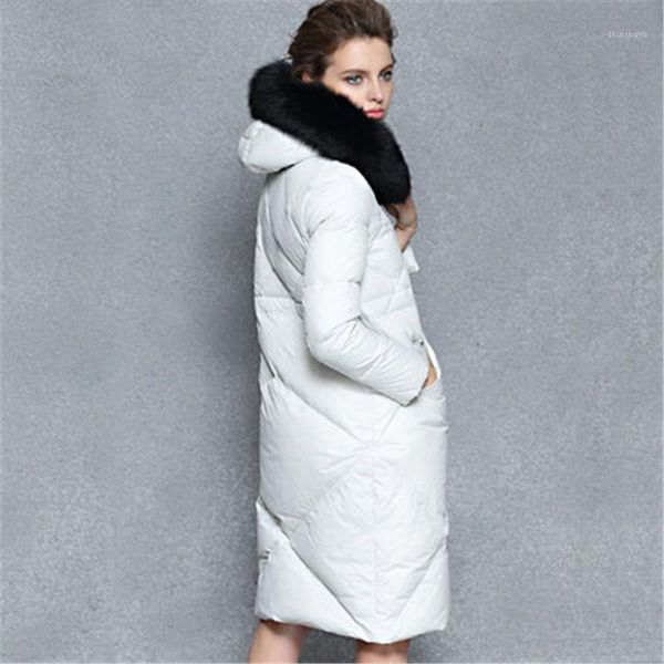 women's down & parkas women duck jacket luxury fur collar oversized casual slim female coat zipper hooded mid-length ol party overcoat, Black
women's down & parkas women duck jacket luxury fur collar oversized casual slim female coat zipper hooded mid-length ol party overcoat, Black