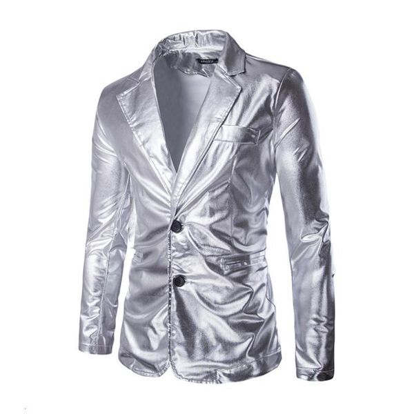 men's suits & blazers men night club fashion jackets gold metallic silver black shiny blazer stage performances button long sleeves sli, White;black
men's suits & blazers men night club fashion jackets gold metallic silver black shiny blazer stage performances button long sleeves sli, White;black
