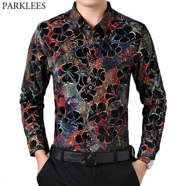 luxury floral velvet dress shirts mens slim fit long sleeve button down shirt for men casual social chemise homme 210522, White;black
luxury floral velvet dress shirts mens slim fit long sleeve button down shirt for men casual social chemise homme 210522, White;black