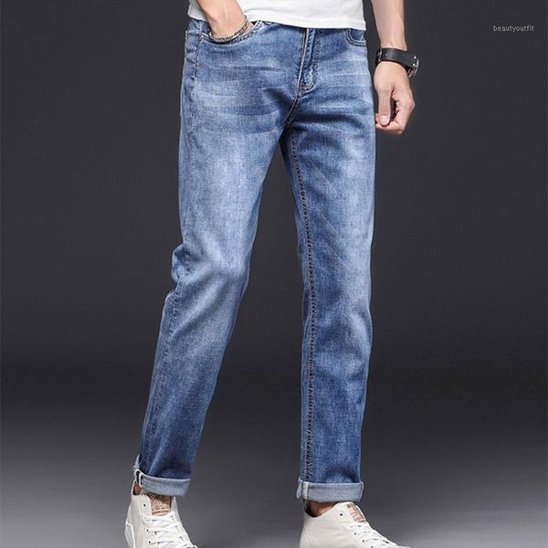 men's jeans 831a mens summer thin casual vintage washed relaxed fit stylish denim pants classic 5-pocket straight leg long trousers, Blue
men's jeans 831a mens summer thin casual vintage washed relaxed fit stylish denim pants classic 5-pocket straight leg long trousers, Blue