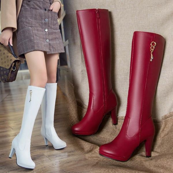 boots blxqpyt plus size 32-46 white patent leather women knee high heels party round toe autumn winter zip long shoes208-9, Black
boots blxqpyt plus size 32-46 white patent leather women knee high heels party round toe autumn winter zip long shoes208-9, Black