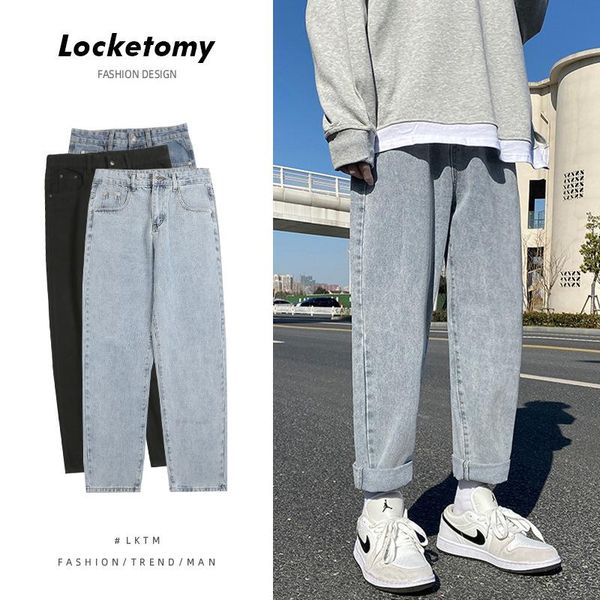 men's jeans lktm men's# summer cropped korean-style trendy straight draping loose hole daddy pants, Blue
men's jeans lktm men's# summer cropped korean-style trendy straight draping loose hole daddy pants, Blue