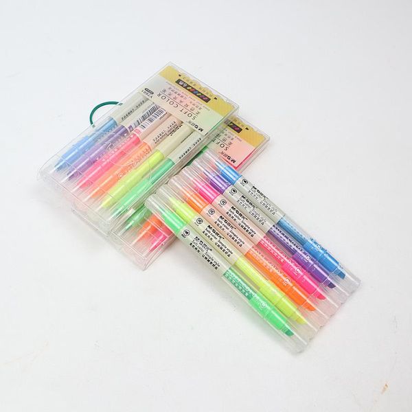 highlighters 6pcs cute soft color double head highlighter marker pen watercolor pens fluorescent for child office school stationery, Black;red
highlighters 6pcs cute soft color double head highlighter marker pen watercolor pens fluorescent for child office school stationery, Black;red