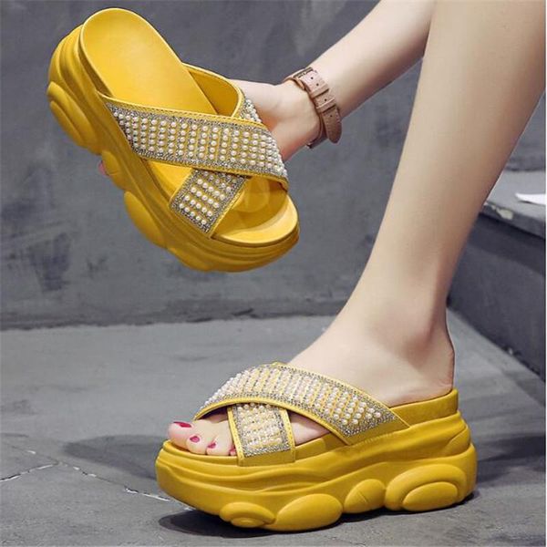 slippers women's wear fashion summer 2021 wild rhinestone thick-soled muffin wedges sandals and, Black
slippers women's wear fashion summer 2021 wild rhinestone thick-soled muffin wedges sandals and, Black