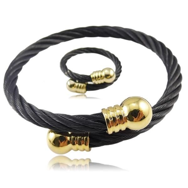 earrings & necklace 2021 elastic wire black and gold women bracelet ring fashion jewelry sets wholesale, Silver
earrings & necklace 2021 elastic wire black and gold women bracelet ring fashion jewelry sets wholesale, Silver
