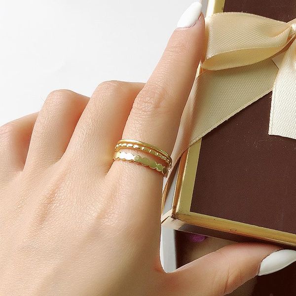 cluster rings 925 sterling silver simple multi-layer line open ring female net red personality fashion, Golden;silver
cluster rings 925 sterling silver simple multi-layer line open ring female net red personality fashion, Golden;silver