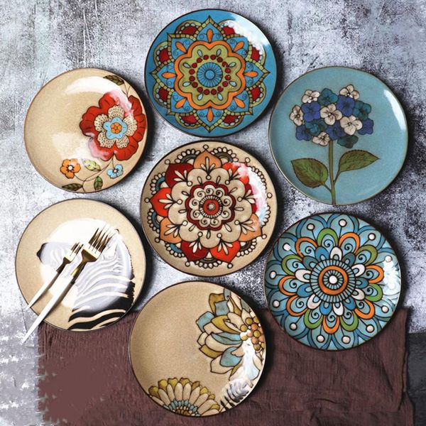 dishes & plates 8.5" ceramic plate dinner tray dish steak round flat western household tableware hand painted european u
dishes & plates 8.5" ceramic plate dinner tray dish steak round flat western household tableware hand painted european u