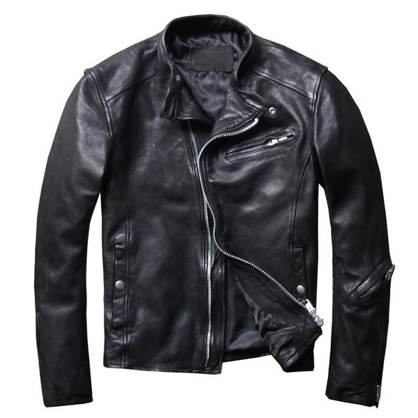 men's leather & faux 2021 genuine sheepskin motorcycle jacket soft slim black moto biker fashion coat
men's leather & faux 2021 genuine sheepskin motorcycle jacket soft slim black moto biker fashion coat