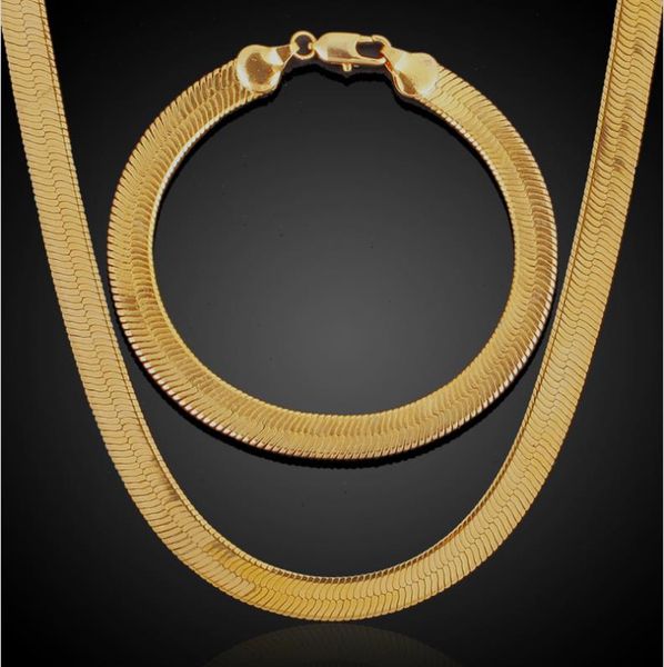men jewelry sets classical hip-hop 18k real gold plated bracelets necklaces thick snake chain, Silver
men jewelry sets classical hip-hop 18k real gold plated bracelets necklaces thick snake chain, Silver