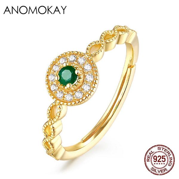 cluster rings anomokay classic green zircon gold color round for women lovers gift 100% 925 sterling silver resizable ring with white cz, Golden;silver
cluster rings anomokay classic green zircon gold color round for women lovers gift 100% 925 sterling silver resizable ring with white cz, Golden;silver