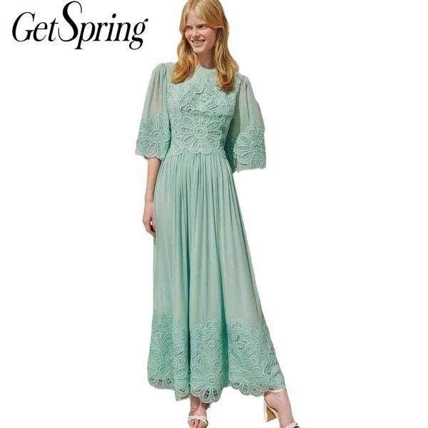 getspring women dress temperament party es flare sleeve lace stitching maxi fairy long vintage es spring 210601, Black;gray
getspring women dress temperament party es flare sleeve lace stitching maxi fairy long vintage es spring 210601, Black;gray