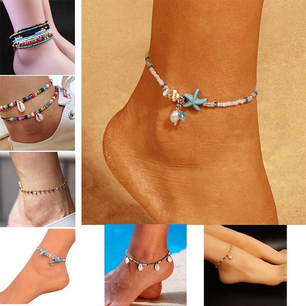 anklets fashion ankle colorful crystal shell bead for women boho gold pearl chain bracelet ocean beach starfish foot leg jewelry, Red;blue
anklets fashion ankle colorful crystal shell bead for women boho gold pearl chain bracelet ocean beach starfish foot leg jewelry, Red;blue