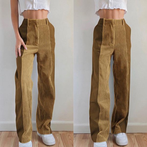 women's pants & capris european and american autumn/winter 2021 high-waist slim corduroy straight casual street trousers, Black;white
women's pants & capris european and american autumn/winter 2021 high-waist slim corduroy straight casual street trousers, Black;white