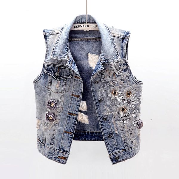 women's vests summer fashion embroidery flowers slim denim vest women casual waistcoat sleeveless jacket coat female frayed short jeans, Black;white
women's vests summer fashion embroidery flowers slim denim vest women casual waistcoat sleeveless jacket coat female frayed short jeans, Black;white