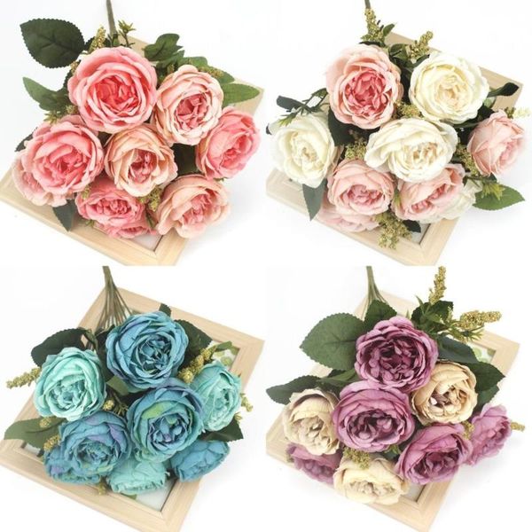 bunch of 9 artificial peony tea roses silk diy family garden party wedding decoration flowers decorative & wreaths
bunch of 9 artificial peony tea roses silk diy family garden party wedding decoration flowers decorative & wreaths