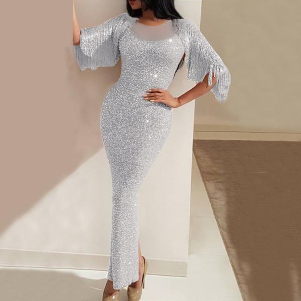 casual dresses woman party night stitching tassel blingbling slim-fit hip mermaid dress split women's fl34, Black;gray
casual dresses woman party night stitching tassel blingbling slim-fit hip mermaid dress split women's fl34, Black;gray