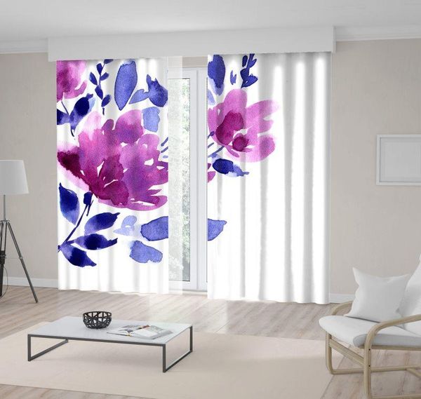 curtain & drapes flower branches leaves with watercolor painting artwork printed purple blue
curtain & drapes flower branches leaves with watercolor painting artwork printed purple blue
