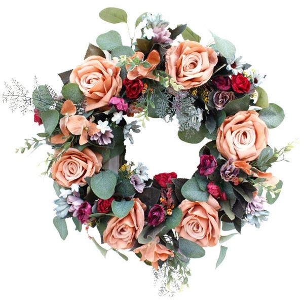 decorative flowers & wreaths floral wreath artificial door romantic rose simulation garland for wedding home party decoration four colors
decorative flowers & wreaths floral wreath artificial door romantic rose simulation garland for wedding home party decoration four colors