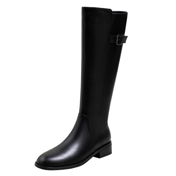 boots round toe knee high 2021 winter est genuine leather shoes woman med heels party basic thick size 43, Black
boots round toe knee high 2021 winter est genuine leather shoes woman med heels party basic thick size 43, Black