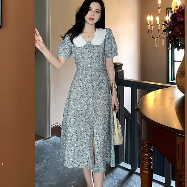 casual dresses french elegant peter pan collar floral print summer women vintage sleeve a-line boho long ladies midi vestidos hq8u, Black;gray
casual dresses french elegant peter pan collar floral print summer women vintage sleeve a-line boho long ladies midi vestidos hq8u, Black;gray