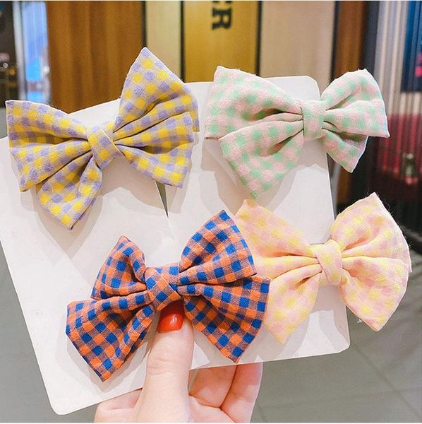 set children's bow hairpin korean girl cute plaid fabric baby cartoon barrettes fashion hair accessories, Slivery;white 
set children's bow hairpin korean girl cute plaid fabric baby cartoon barrettes fashion hair accessories, Slivery;white