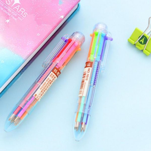 ballpoint pens 1pcs 6 color creative stationery cute multi-color pen colorful school supplies, Blue;orange
ballpoint pens 1pcs 6 color creative stationery cute multi-color pen colorful school supplies, Blue;orange