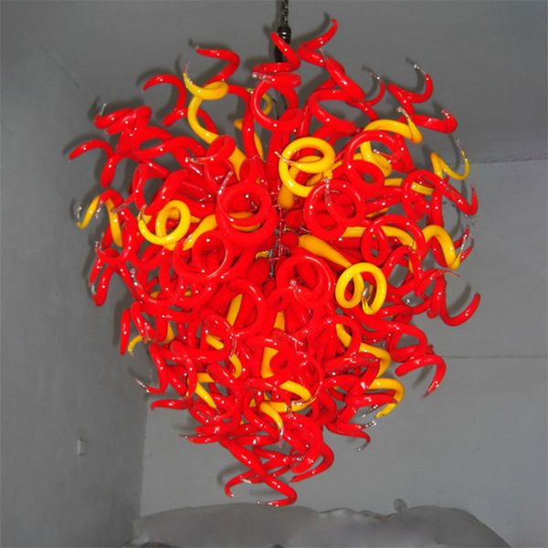 modern nordic lamps red and yellow color hand blown glass crystal chandeliers pendant light for home decoration indoor lighting 24 by 32 inc
modern nordic lamps red and yellow color hand blown glass crystal chandeliers pendant light for home decoration indoor lighting 24 by 32 inc