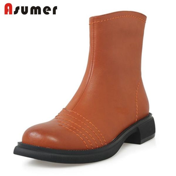 boots asumer 2022 arrive low heels fashion shoes women genuine leather ankle round toe vintage autumn winter woman, Black
boots asumer 2022 arrive low heels fashion shoes women genuine leather ankle round toe vintage autumn winter woman, Black