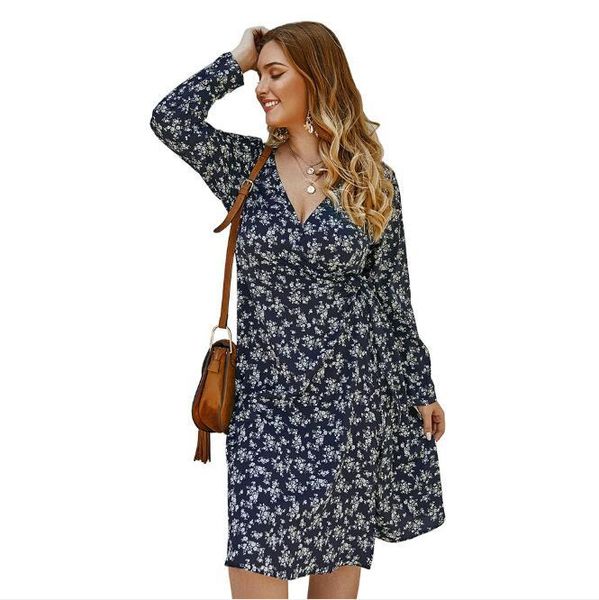 casual dresses spring women plus size 3xl 4xl deep v-neck long sleeve sashes flower printed dark blue autumn floral dress femme cl235, Black;gray
casual dresses spring women plus size 3xl 4xl deep v-neck long sleeve sashes flower printed dark blue autumn floral dress femme cl235, Black;gray