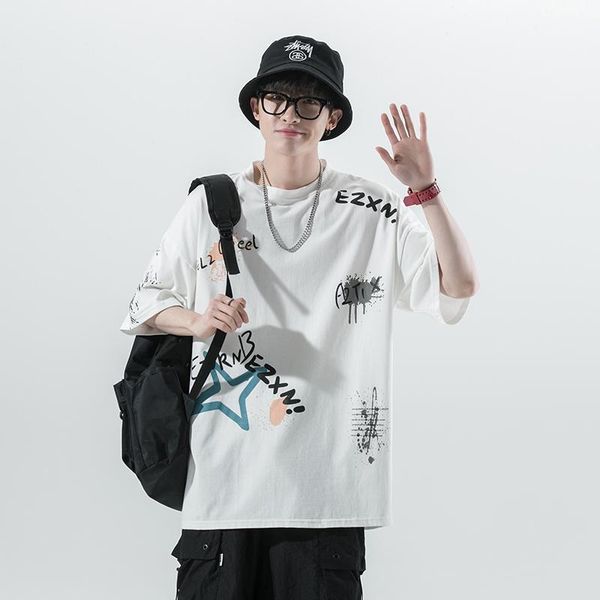 men's t-shirts henchiry summer casual trend men short sleeve fashion loose fat pure cotton lovers half oversized t-shirt, White;black
men's t-shirts henchiry summer casual trend men short sleeve fashion loose fat pure cotton lovers half oversized t-shirt, White;black