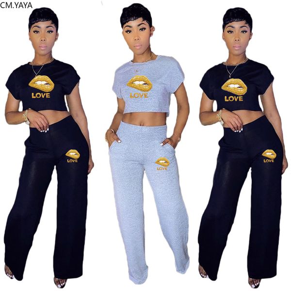 active wear lips love print womens set t-shirt straight jogger pants suit trasuit sport two piece matching set outfitby air, White
active wear lips love print womens set t-shirt straight jogger pants suit trasuit sport two piece matching set outfitby air, White