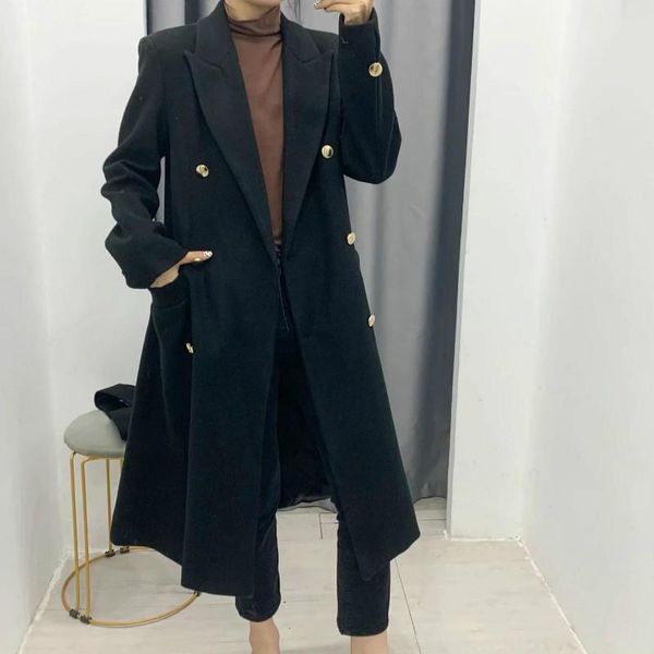 women's wool & blends women fall winter black coat high street double breasted casual warm belted outerwear female fashion solid long s
women's wool & blends women fall winter black coat high street double breasted casual warm belted outerwear female fashion solid long s
