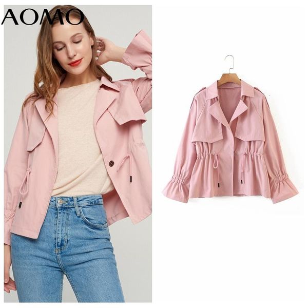 women's jackets aomo 2021 autumn women pink jacket wind coat turn down collar ladies long sleeve loose crop 2z05a, Black;brown
women's jackets aomo 2021 autumn women pink jacket wind coat turn down collar ladies long sleeve loose crop 2z05a, Black;brown