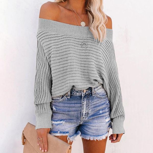 women's sweaters pit striped bat sleeve women off-shoulder sweater loose o-neck simple solid color pullover casual 2021 autumn and wint, White;black
women's sweaters pit striped bat sleeve women off-shoulder sweater loose o-neck simple solid color pullover casual 2021 autumn and wint, White;black