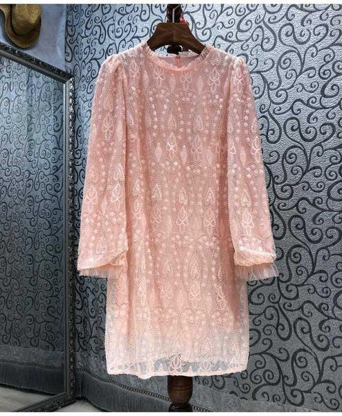 casual dresses sequined embroidery dress 2021 autumn party events women allover luxurious long sleeve straight pink vestidos, Black;gray
casual dresses sequined embroidery dress 2021 autumn party events women allover luxurious long sleeve straight pink vestidos, Black;gray
