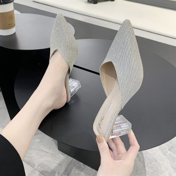 m7w baotou half drag women's summer wear 2021korean thick heel slippers pointed crystal sequins sequinssequin fashion crystal heel wome, Black
m7w baotou half drag women's summer wear 2021korean thick heel slippers pointed crystal sequins sequinssequin fashion crystal heel wome, Black