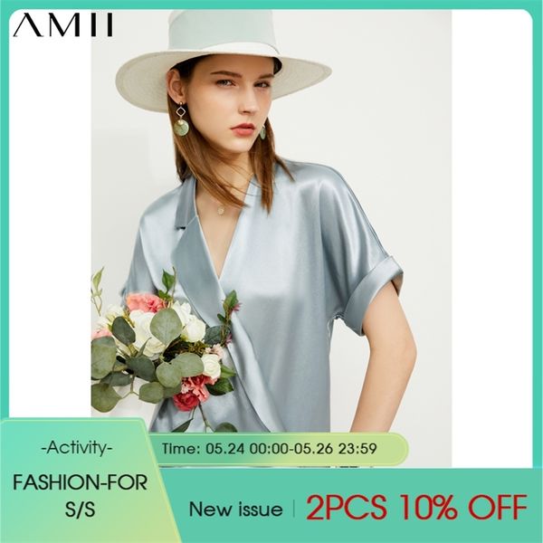 minimalism summer women's blouse fashion luxury acetate solid vneck loose shirt causal 12120148 210527, White
minimalism summer women's blouse fashion luxury acetate solid vneck loose shirt causal 12120148 210527, White