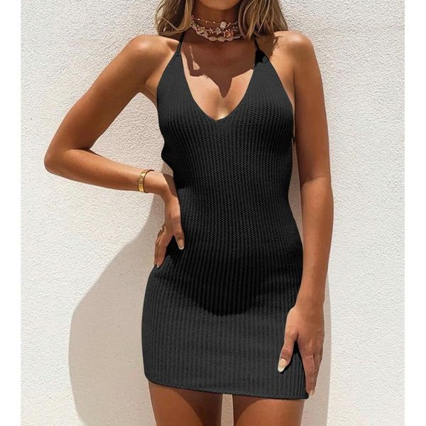 casual dresses evessi women solid color sleeveless halter v-neck bandage backless sleevless mini dress 2021 summer knitted sundress, Black;gray
casual dresses evessi women solid color sleeveless halter v-neck bandage backless sleevless mini dress 2021 summer knitted sundress, Black;gray