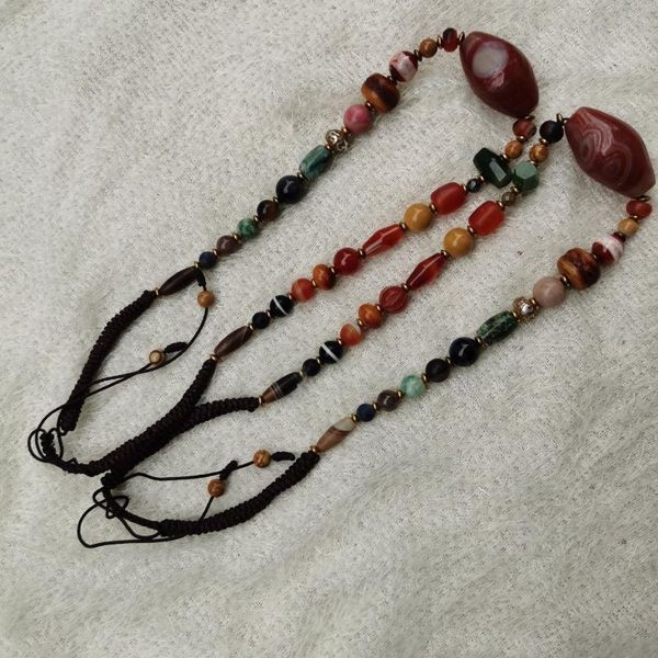 chains wholesale multi-treasure necklace natural agate dzi pendant jasper turquoise tiger eye jewelry woman's old object style, Silver
chains wholesale multi-treasure necklace natural agate dzi pendant jasper turquoise tiger eye jewelry woman's old object style, Silver
