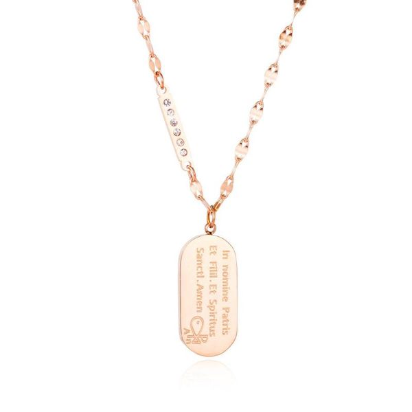 pendant necklaces 2021 minimalist rose gold religious scriptures for women zircon stainless steel wave chain jewelry accessories, Silver
pendant necklaces 2021 minimalist rose gold religious scriptures for women zircon stainless steel wave chain jewelry accessories, Silver