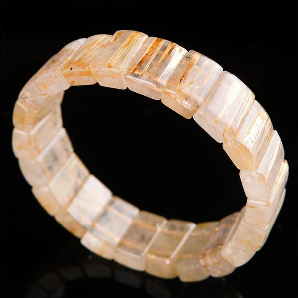 beaded, strands brazil genuine gold natural rutilated quartz bracelets rectangle bead crystal stretch bangle bracelet women men, Black
beaded, strands brazil genuine gold natural rutilated quartz bracelets rectangle bead crystal stretch bangle bracelet women men, Black