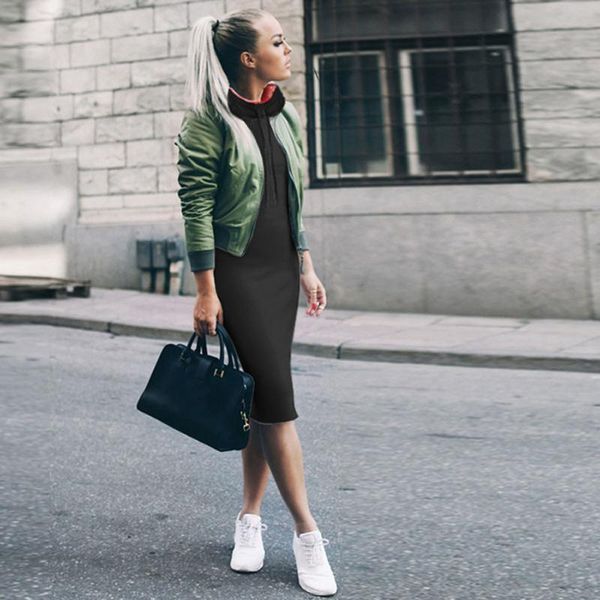 casual dresses autumn winter women hoodies side split long sleeve slim plus pullover drawstring hoodie thick sweatshirt dress, Black;gray
casual dresses autumn winter women hoodies side split long sleeve slim plus pullover drawstring hoodie thick sweatshirt dress, Black;gray