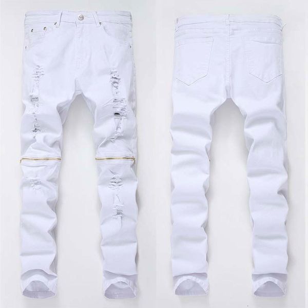 men's jeans mens skinny jeans night club denim causual knees holes middle waist center zipper hiphop pants washed fre, Blue
men's jeans mens skinny jeans night club denim causual knees holes middle waist center zipper hiphop pants washed fre, Blue