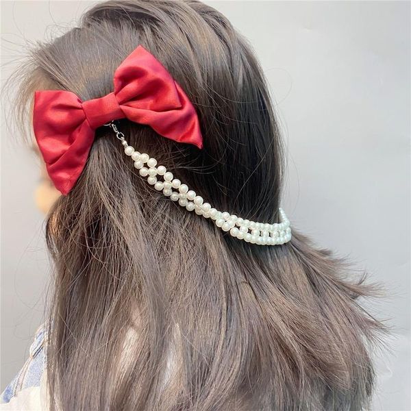 hair accessories temperament pearl chain bow hairpin retro tassel back head to clip side net red headdress female
hair accessories temperament pearl chain bow hairpin retro tassel back head to clip side net red headdress female