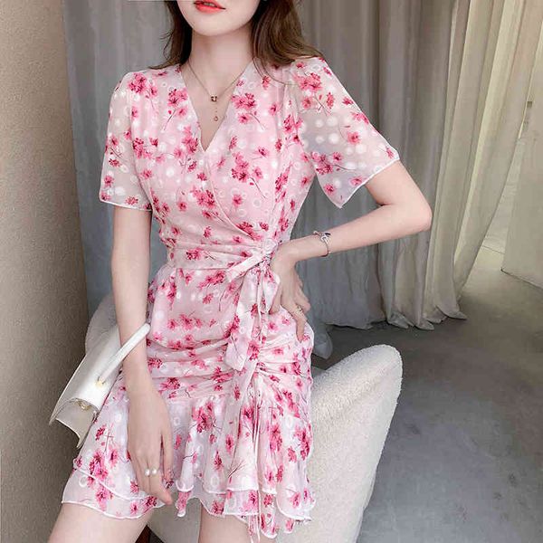 summer short sleeve wrap mini dress floral print dresses lace-up waist pink sundress for holiday vestidos 210515, Black;gray
summer short sleeve wrap mini dress floral print dresses lace-up waist pink sundress for holiday vestidos 210515, Black;gray