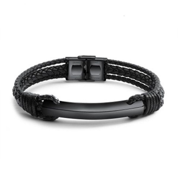 bangles bracelets selling accessories men's leather bracelet fashion trend versatile smooth hand, Black
bangles bracelets selling accessories men's leather bracelet fashion trend versatile smooth hand, Black