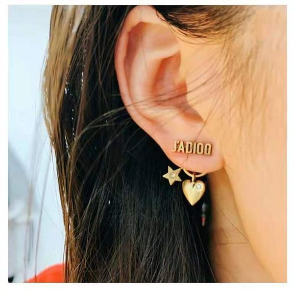 earrings dijia love letter women's simple fashion personality versatile small sterling silver needle earrings, Golden
earrings dijia love letter women's simple fashion personality versatile small sterling silver needle earrings, Golden